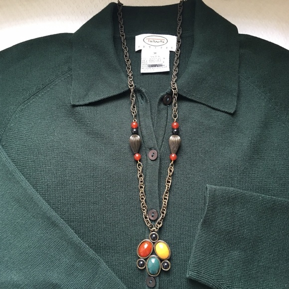 Beautiful emerald green Talbots cardigan!!🍀-SALE! - Picture 3 of 4